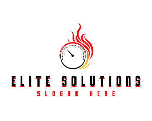 Speed Fire Speedometer Logo