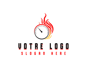 Speed Fire Speedometer Logo