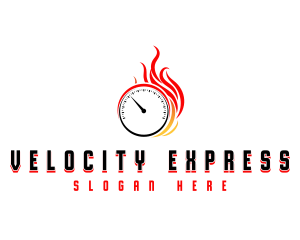 Speed - Speed Fire Speedometer logo design
