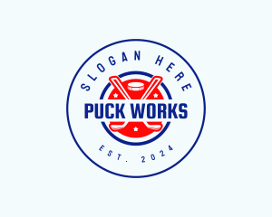 Puck - Varsity Hockey Sports logo design