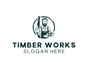 Logger - Carpenter Timber Wood logo design