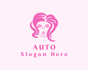 Pink Beauty Woman Logo