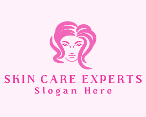 Pink Beauty Woman logo design