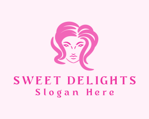 Pink Beauty Woman logo design