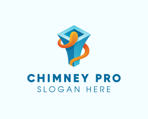 Chimney - 3D Modern Chimney logo design