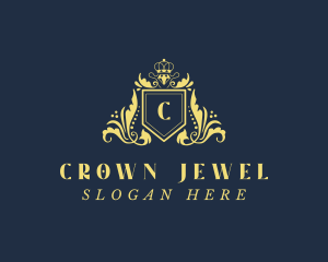 Crown Shield Crest logo design