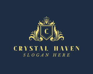 Crown Shield Crest logo design