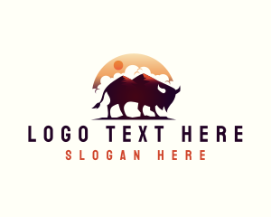 Trek - Bison Mountaineer Adventure logo design