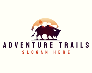 Bison Mountaineer Adventure logo design