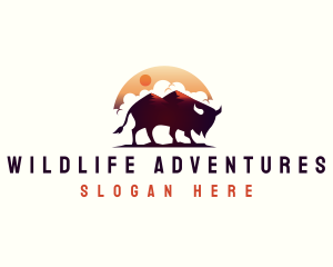 Bison Mountaineer Adventure logo design