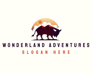 Bison Mountaineer Adventure logo design