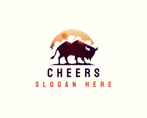 Explore - Bison Mountaineer Adventure logo design