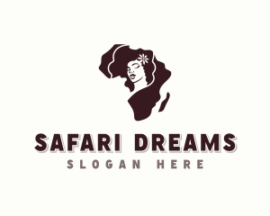 African - African Woman Beauty logo design