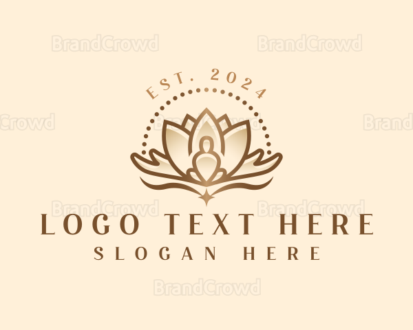 Hand Lotus Yoga Logo