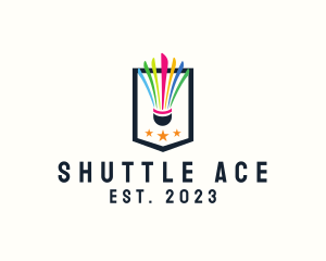 Sports Shuttlecock Badminton logo design