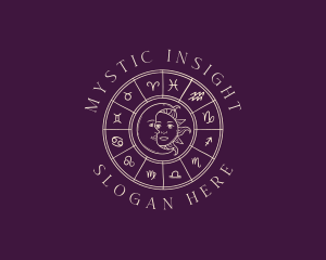 Psychic - Mystical Zodiac Astrology logo design