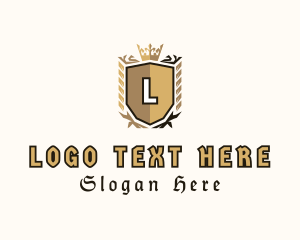 Elegant - Imperial Crown Shield logo design