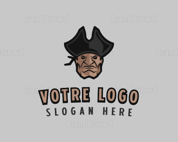 Angry Pirate Man Logo