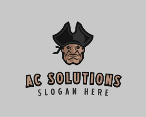 Angry Pirate Man logo design