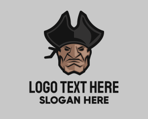 Angry - Angry Pirate Head logo design