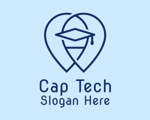 Cap - Graduation Cap Location logo design