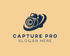 Swoosh DSLR Camera logo design