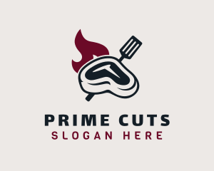 Steak - Flaming Steak Grill logo design