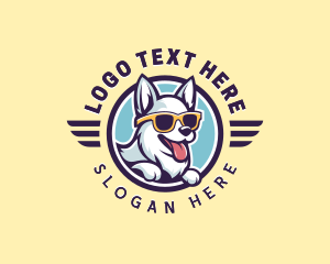 Veterinarian - Sunglasses Puppy Dog logo design