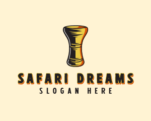 Musical African Instrument logo design