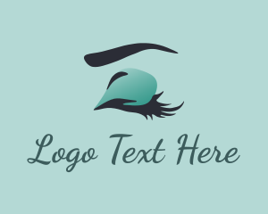 Eyebrow Threading - Green Beauty Eyelashes logo design