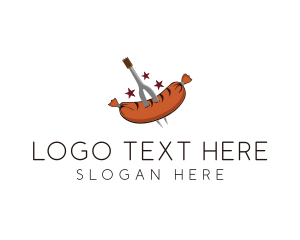 Carving Fork Sausage Deli logo design