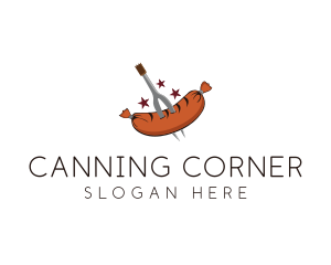 Carving Fork Sausage Deli logo design