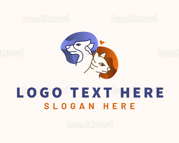 Dog Cat Pet Veterinarian Logo