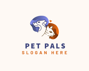 Dog Cat Pet Veterinarian logo design