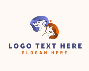 Dog Cat Pet Veterinarian Logo