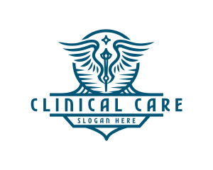 Hospital Clinic Caduceus  logo design