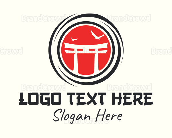 Japanese Shinto Shrine Logo