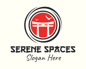 Japanese Shinto Shrine logo design