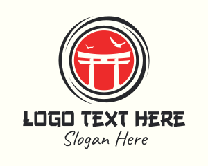 Japanese Shinto Shrine Logo