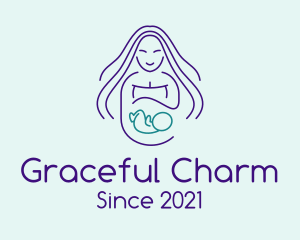 Maternity Mother Child logo design