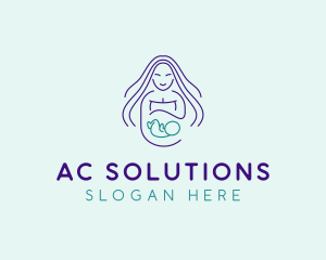 Maternity Mother Child logo design