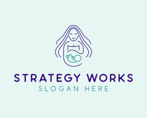 Maternity Mother Child logo design