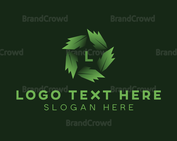 Eco Garden Leaves Logo