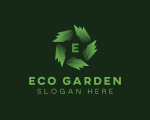 Eco Garden Leaves logo design