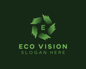 Eco Garden Leaves logo design