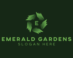 Eco Garden Leaves logo design