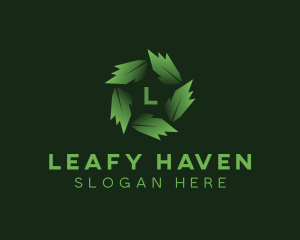 Eco Garden Leaves logo design