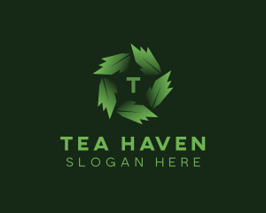 Eco Garden Leaves logo design