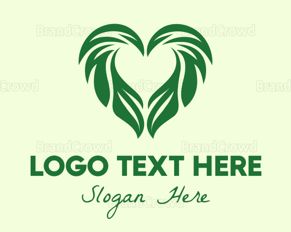 Heart Leaf Agriculture Gardening Logo