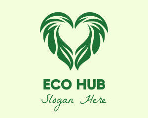 Ecosystem - Heart Leaf Agriculture Gardening logo design